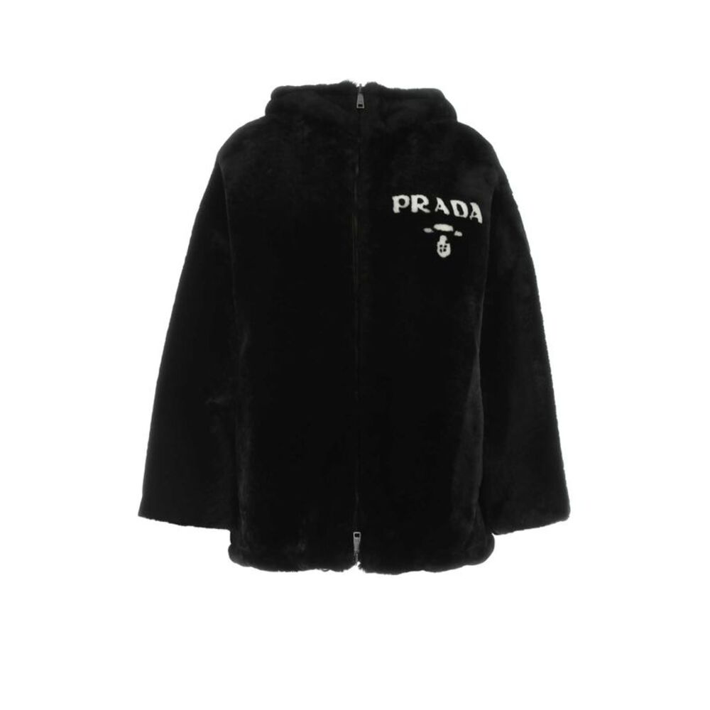 Prada Women Black Reversible Fur Coat